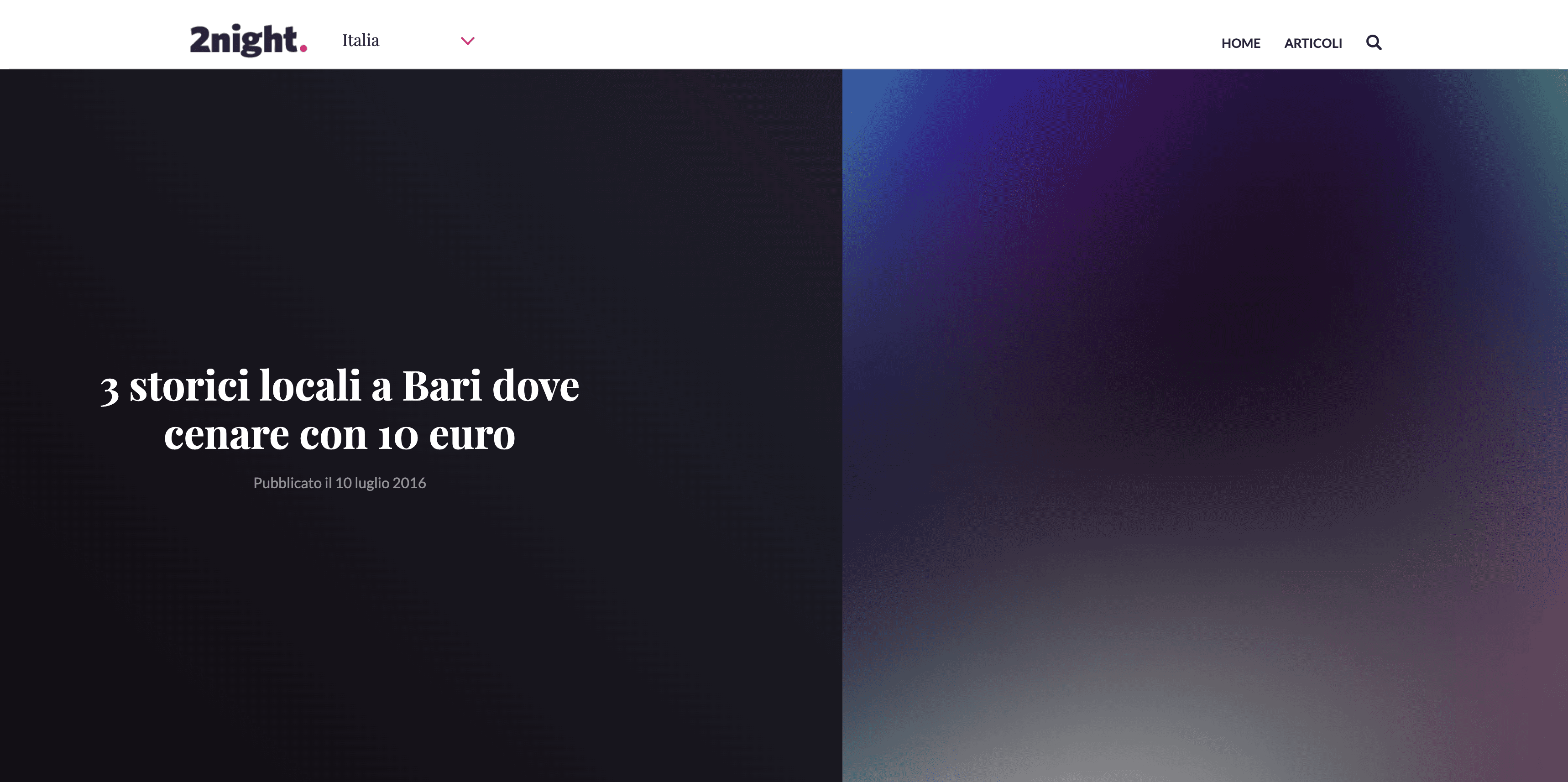 3 storici locali a Bari dove cenare con 10 euro